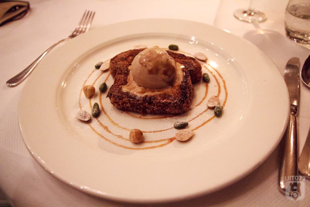 Wentelteefjes dessert karamelijs