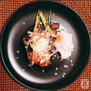 Langzaam gegaarde en gerookte zalm