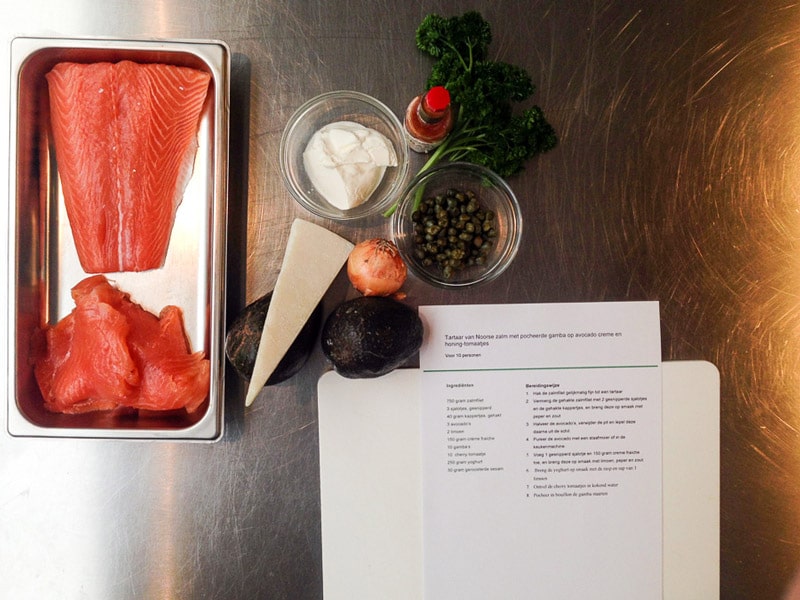 Ingrediënten zalmtartaar @ Kookstudio Alkmaar