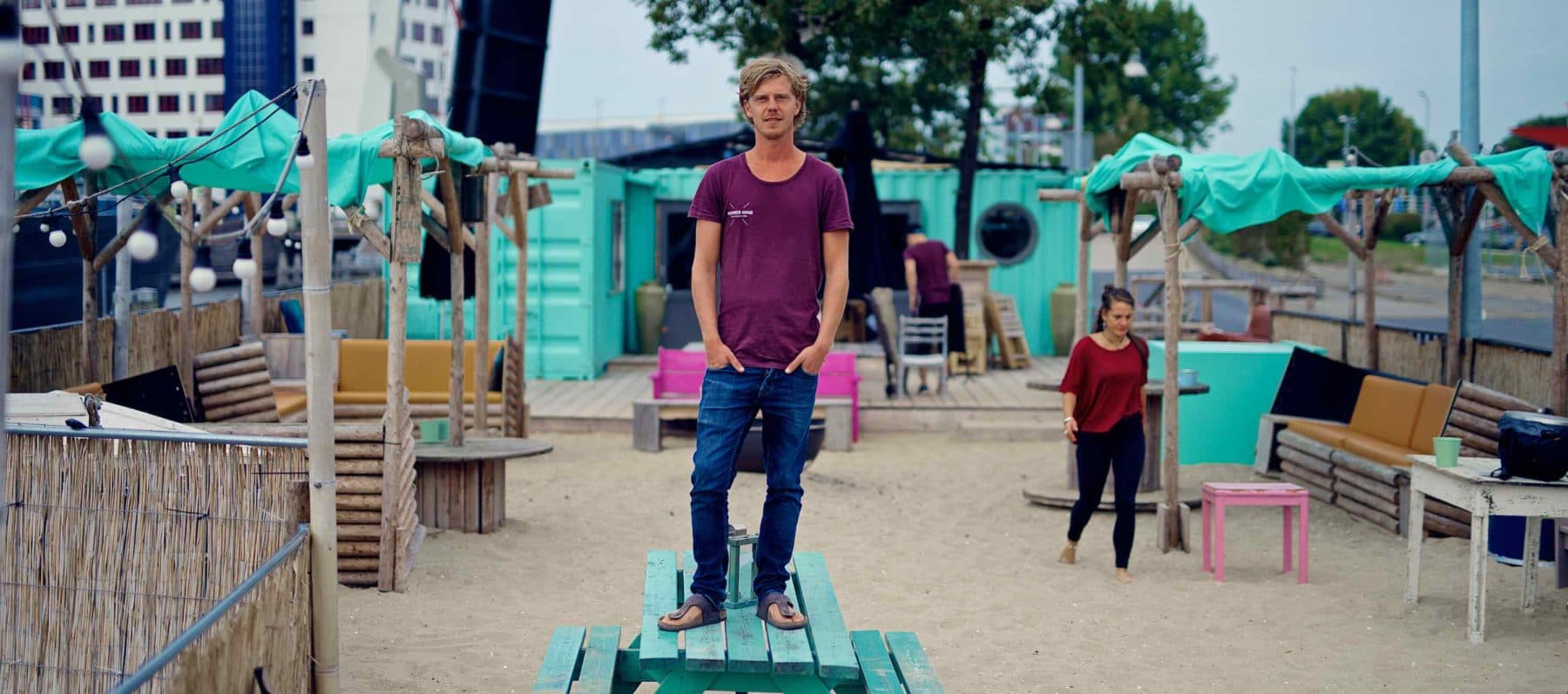 Michael voor Stadsstrand de Kade