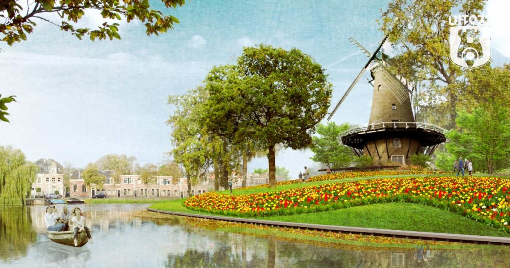 Bloemen bij het Bolwerk en Molen van Piet
