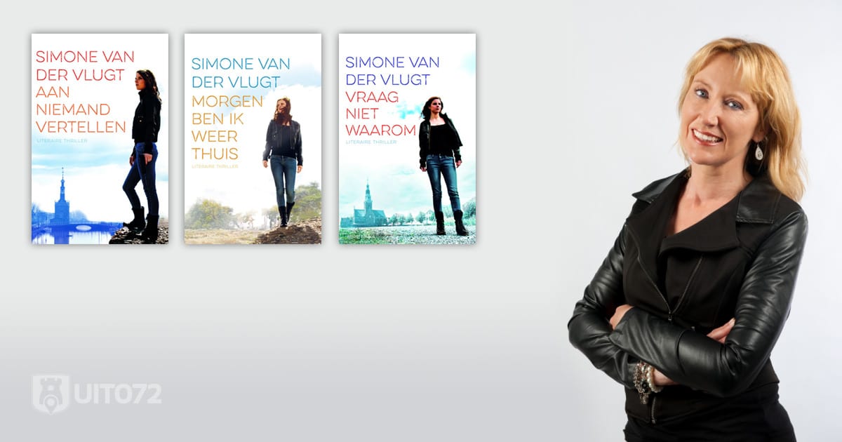 Simone van der Vlugt met boeken over Alkmaar