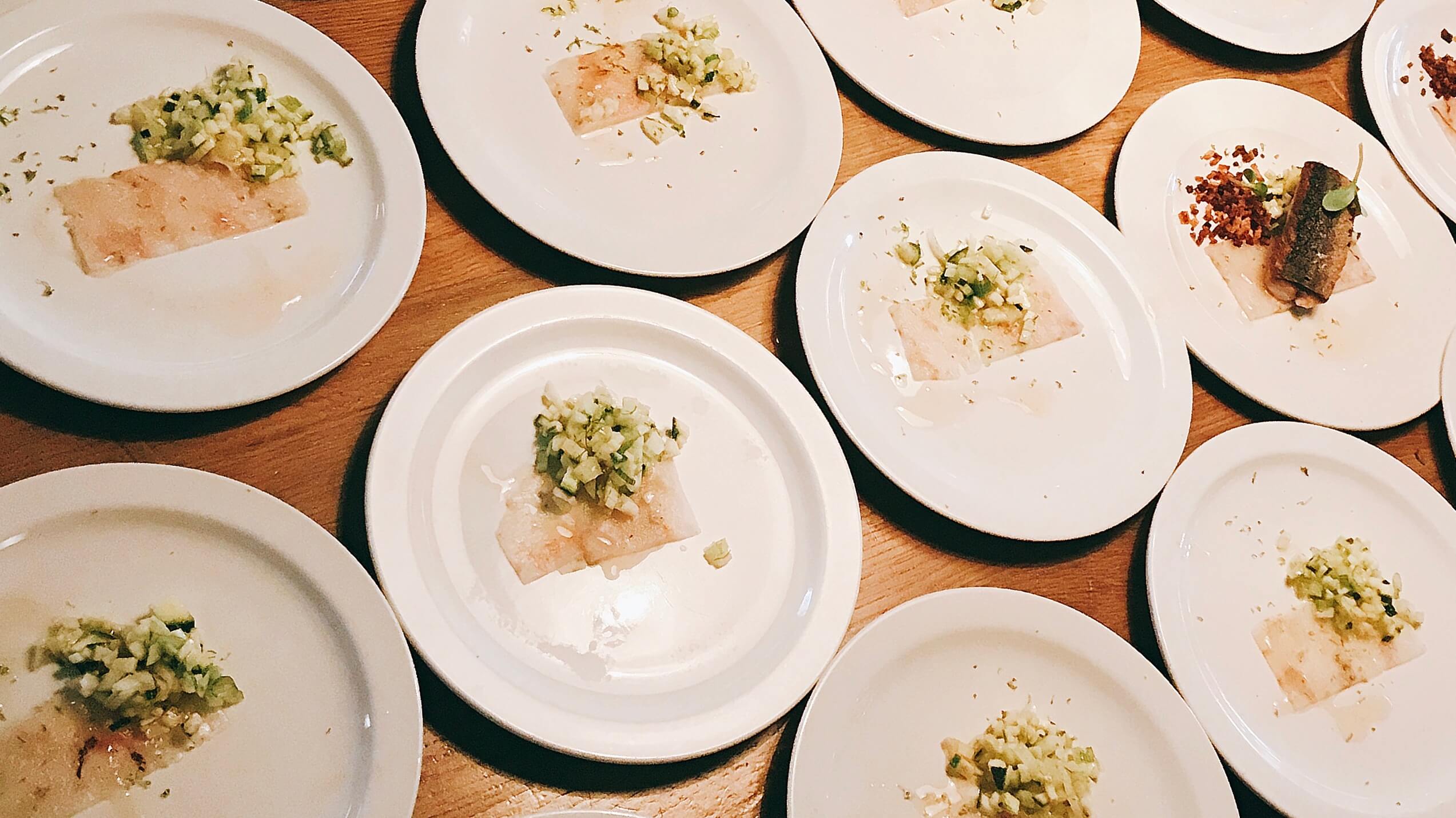 WijnSpijs Bergen 2018: borden bij Bourbon Room