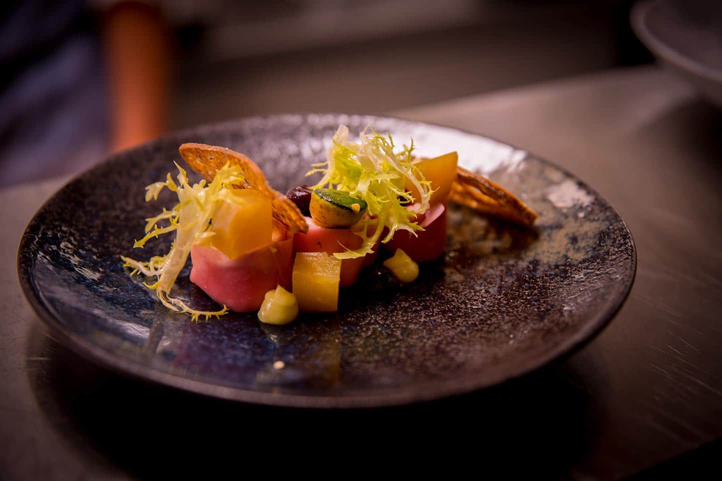 Geitenkaas met Chioggiabiet – Courgette - Salie ('t Fnidsen)