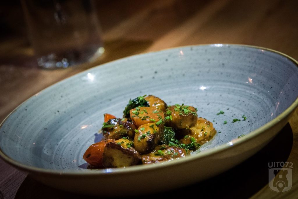 stadskaffee laurens gnochi, garnalen, vongole