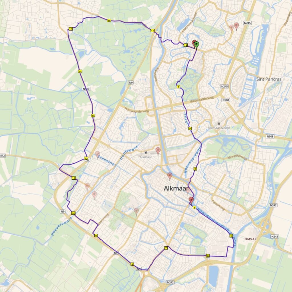 rondje alkmaar 18 km
