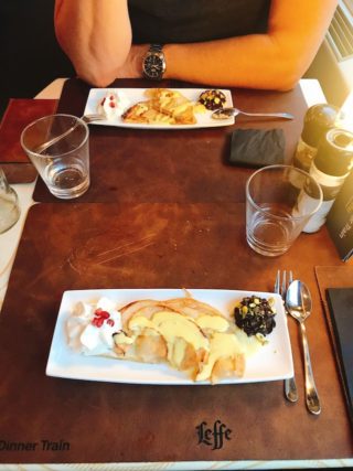 Tarte tatin als toetje bij Dinner Train