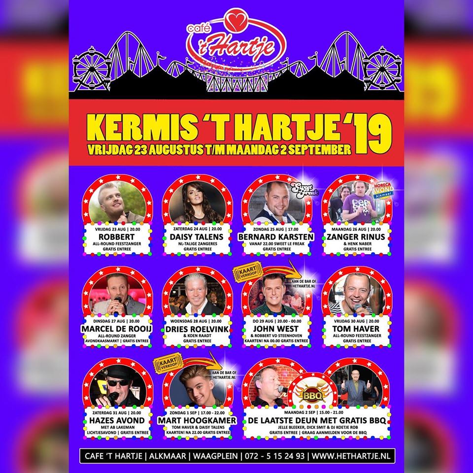 Kermis 't Hartje 2019 - programma