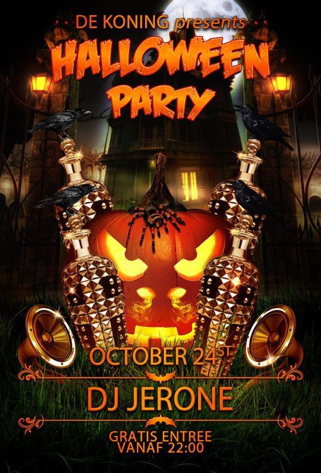 De koning halloween party