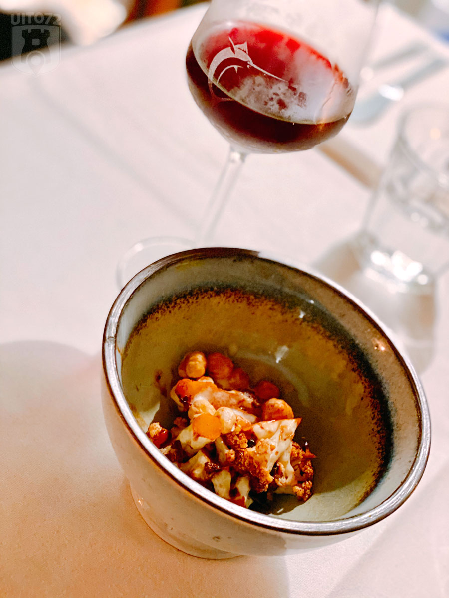 Gepofte bloemkool | hazelnoot | miso | tomasu soja