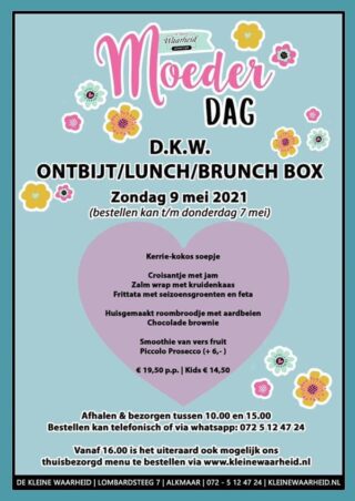 D.K.W. ontbijt/lunch/brunch Moederdag