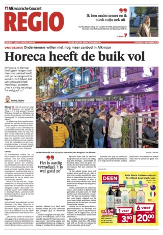 NHD: Horeca heeft de buik vol