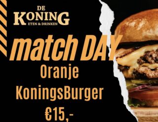 Oranje KoningsBurger bij de Koning