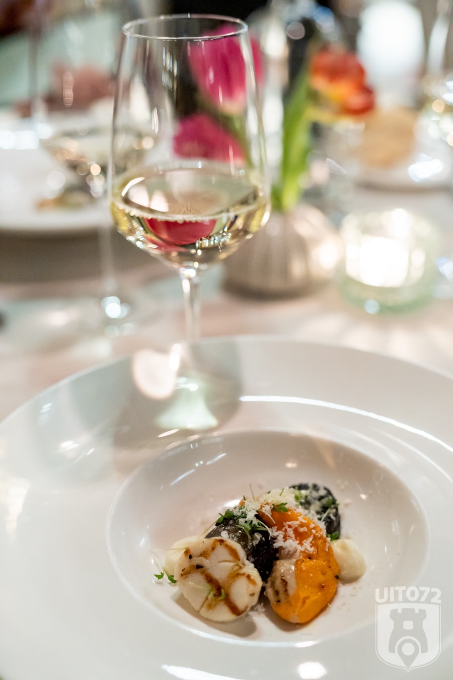 Boudin Noir met coquilles en gamba