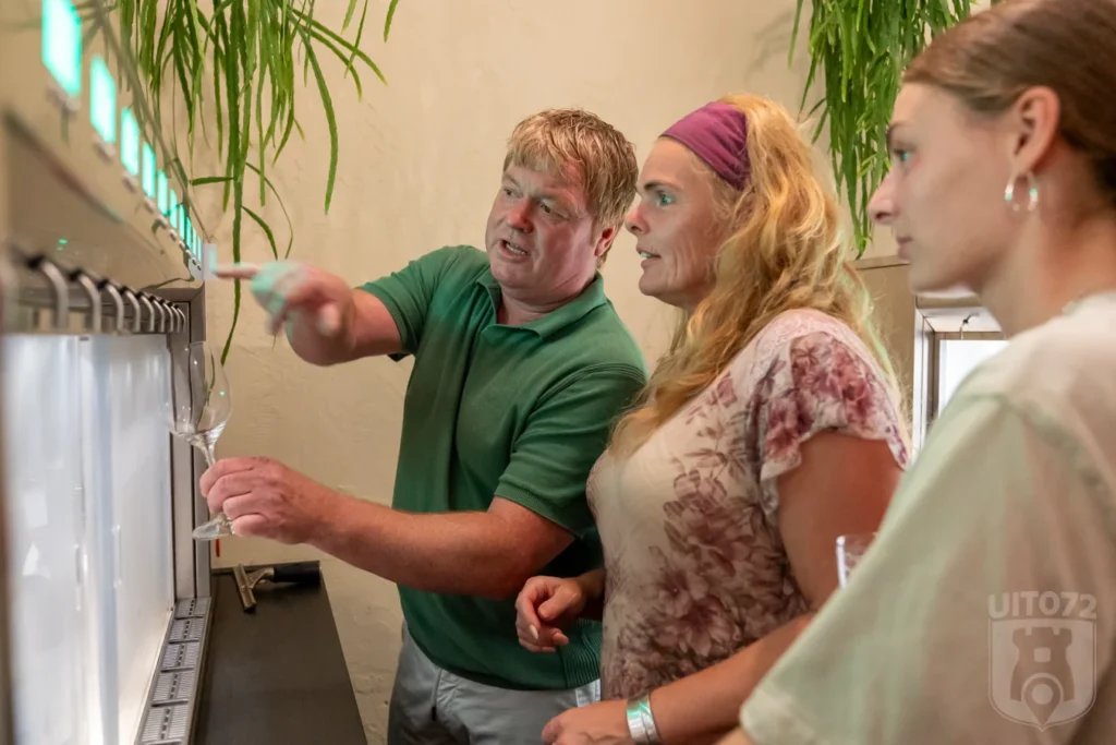 Uitleg over het zelf tappen van de wijn